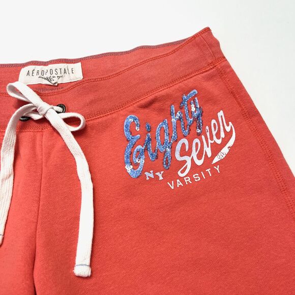 Aeropostale NYC Womens Medium Loungewear Coral Capri Sweats, Aero Womens‎ 457 - Picture 4 of 9